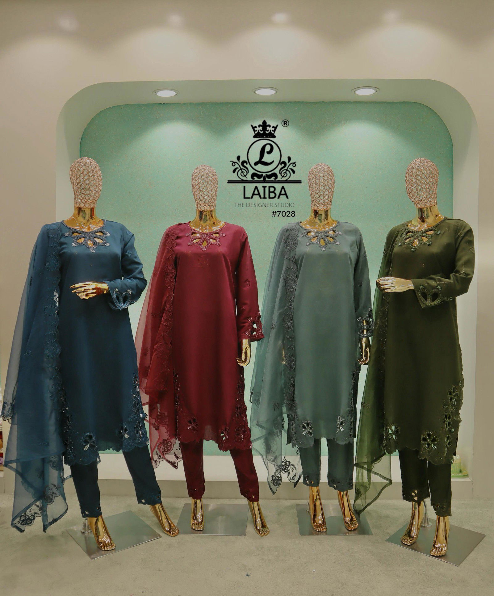 Laiba Am 7028 Viscose Slub Pakistani Ready Made Suits Collection